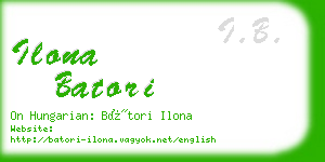 ilona batori business card